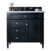 James Martin 650-V36-BKO-3AF Brittany 36 Inch Black Onyx Single Vanity with 3 cm Arctic Fall Solid Surface Top