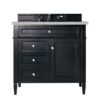 James Martin 650-V36-BKO-3ESR Brittany 36 Inch Black Onyx Single Vanity with 3 CM Eternal Serena Quartz Top