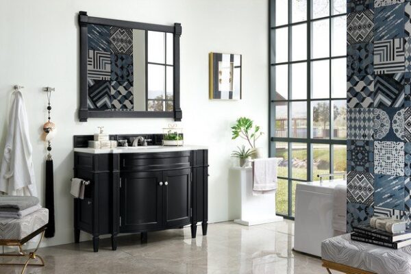 James Martin 650-V46-BKO Brittany 46 Inch Single Vanity in Black Onyx