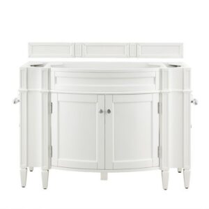 James Martin 650-V46-BW Brittany 46 Inch Single Vanity in Bright White