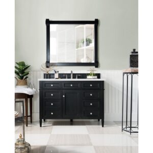 James Martin 650-V48-3WZ Brittany 48 Inch Single Vanity with 3cm White Zeus Quartz Top