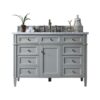 James Martin 650-V48-UGR-3CAR Brittany 48 Inch Urban Gray Single Vanity with 3 cm Carrara Marble Top