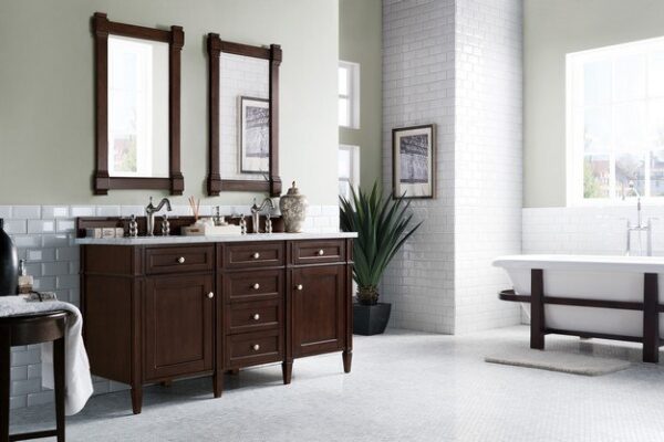 James Martin 650-V60D-BNM Brittany 59 Inch Burnished Mahogany Double Vanity