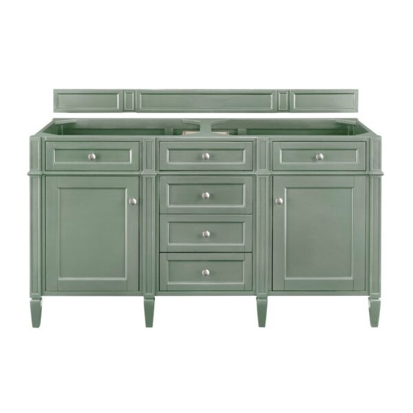 James Martin 650-V60D-SC Brittany 59 7/8 Inch Smokey Celadon Double Sink Vanity Cabinet Only