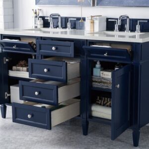 James Martin 650-V60D-VBL Brittany 59 Inch Victory Blue Double Vanity