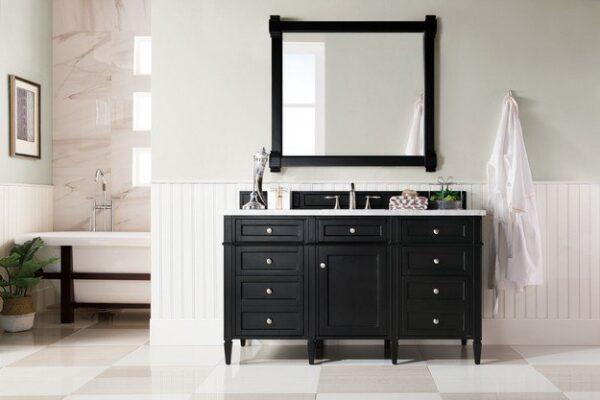 James Martin 650-V60S-BKO Brittany 59 Inch Single Vanity in Black Onyx