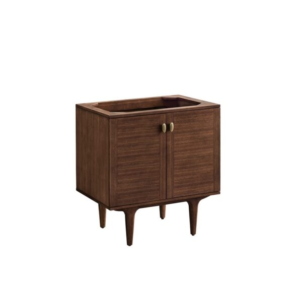 James Martin 670-V30-WLT Amberly 29 7/8 Inch Mid-Century Walnut Single Sink Vanity Cabinet Only