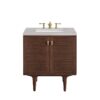 James Martin 670-V30-WLT-3ESR Amberly 30 Inch Mid-Century Walnut Single Sink Vanity with 3 cm Eternal Serena Top