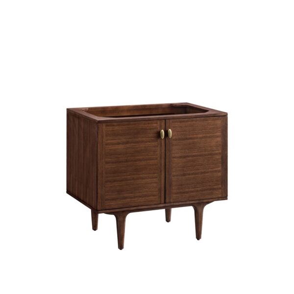 James Martin 670-V36-WLT Amberly 35 7/8 Inch Mid-Century Walnut Single Sink Vanity Cabinet Only