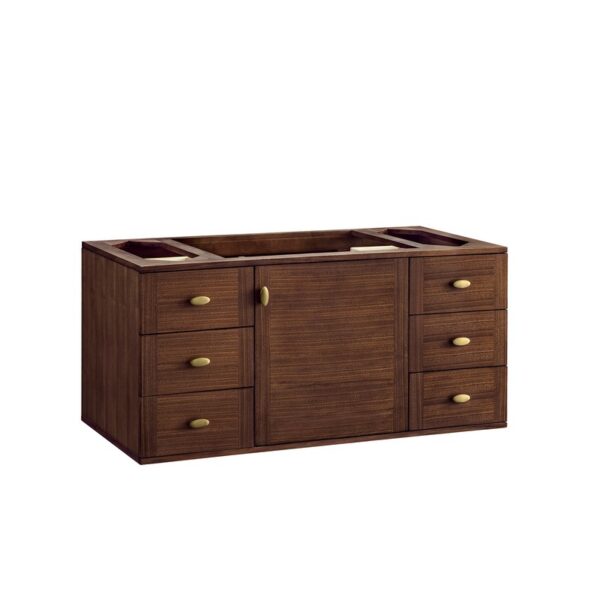 James Martin 670-V48-WLT Amberly 47 7/8 Inch Mid-Century Walnut Single Sink Vanity Cabinet Only