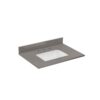 Altair 67031-CTP-CG Madrid 31 Inch Stone effects Vanity Top In Concrete Grey with White Sink