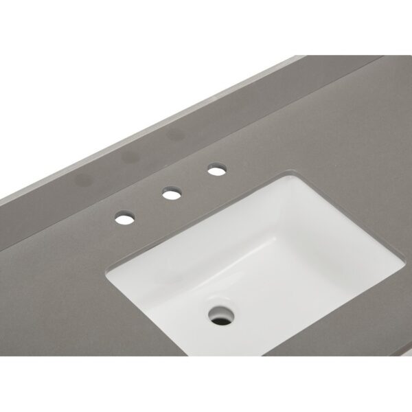 Altair 67049-CTP-CG Madrid 49 Inch Stone effects Vanity Top in Concerete Grey with White Sink