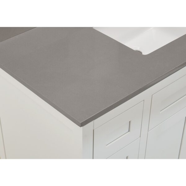 Altair 67049-CTP-CG Madrid 49 Inch Stone effects Vanity Top in Concerete Grey with White Sink