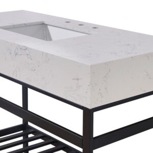 Altair 68048-CTP-AWAP Merano 48 Inch Stone Effects Vanity Top with White Sink - Aosta White Apron