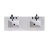 Altair 70060-CTP-SWAP Edolo 60 Inch Stone Effects Vanity Top with White Sink - Snow White Apron