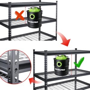 RetailHuntUSA 5-Tier Metal Shelving Unit, 48”W x 24”D x 72”H, Heavy Duty Adjustable Storage Rack, 4000 lbs Load Capacity