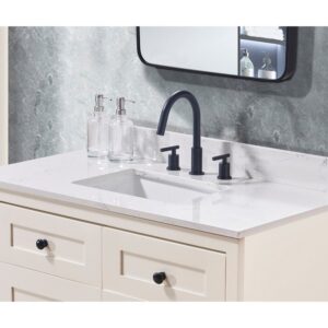 Altair 72043-CTP-AW Trento 43 Inch Stone Effects Vanity Top with White Sink - Aosta White