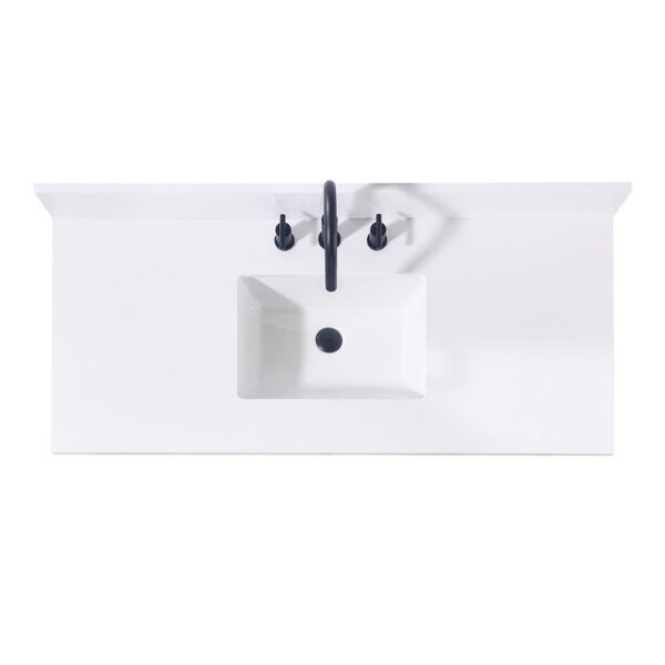 Altair 73049-CTP-SW Andalo 49 Inch Stone Effects Vanity Top with White Sink - Snow White