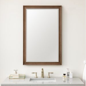 James Martin 735-M26 Glenbrooke 26 Inch Rectangle Poplar Solid Bathroom Mirror