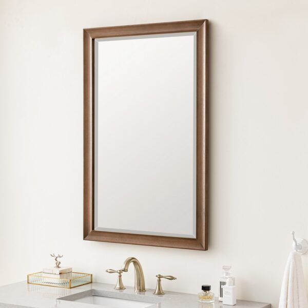 James Martin 735-M26 Glenbrooke 26 Inch Rectangle Poplar Solid Bathroom Mirror