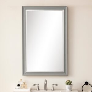 James Martin 735-M26 Glenbrooke 26 Inch Rectangle Poplar Solid Bathroom Mirror