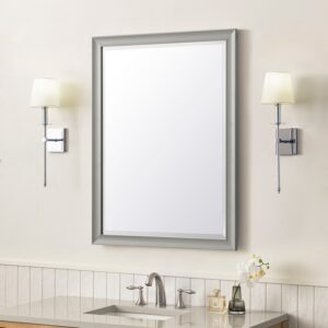 James Martin 735-M30 Glenbrooke 30 Inch Rectangle Poplar Solid Bathroom Mirror