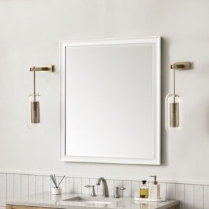 James Martin 735-M36 Glenbrooke 36 Inch Rectangle Poplar Solid Bathroom Mirror