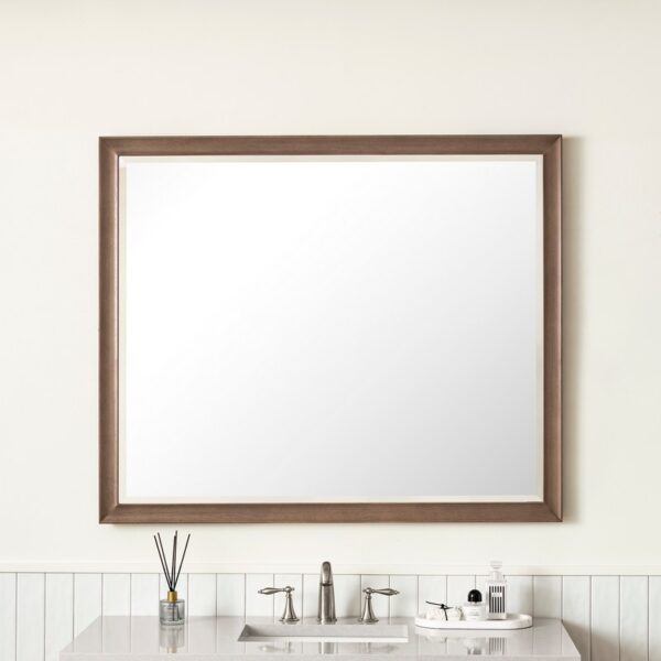 James Martin 735-M48 Glenbrooke 48 Inch Rectangle Poplar Solid Bathroom Mirror