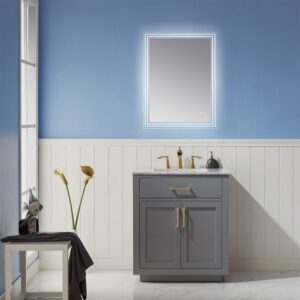 Altair 742024-LED-NF Livorno 24 Inch Rectangle Frameless Modern LED Bathroom Vanity Mirror