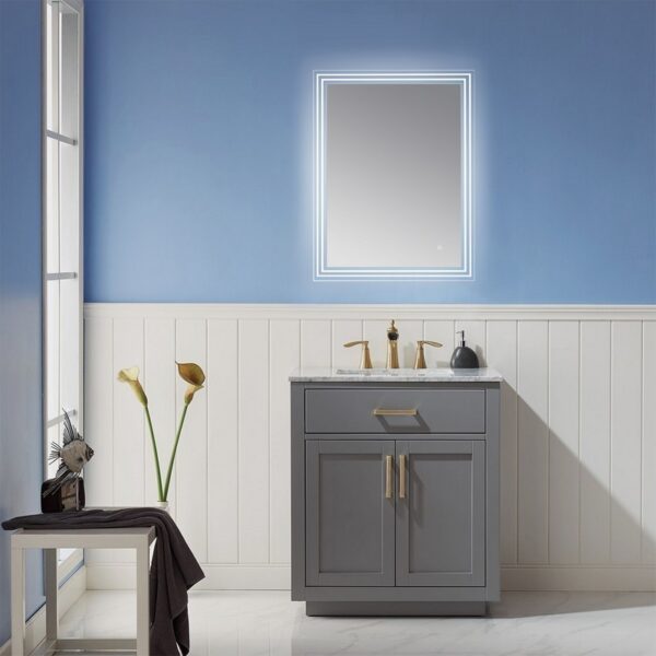 Altair 742024-LED-NF Livorno 24 Inch Rectangle Frameless Modern LED Bathroom Vanity Mirror