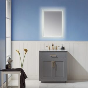 Altair 742024-LED-NF Livorno 24 Inch Rectangle Frameless Modern LED Bathroom Vanity Mirror