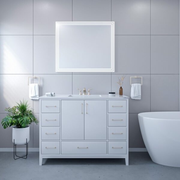 Altair 742036-LED-NF Livorno 36 Inch Rectangle Frameless Modern LED Bathroom Vanity Mirror