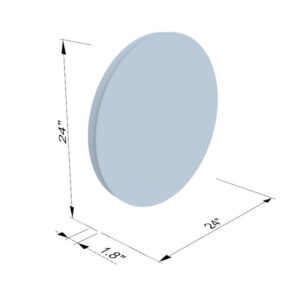 Altair 745024-LED-NF Padova 24 Inch Round Frameless Modern LED Bathroom Vanity Mirror