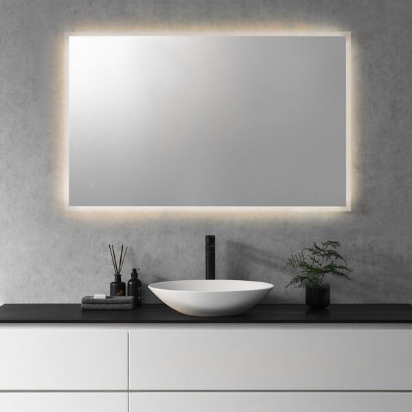 Altair 747048-LED-NF Cassano 48 Inch Rectangle Frameless Modern Bathroom Vanity LED Lighted Wall Mirror