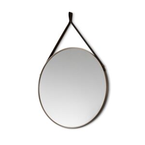 Altair 750028-MIR Epoca 28 Inch Round Aluminum Framed Bathroom Vanity Wall Mirror