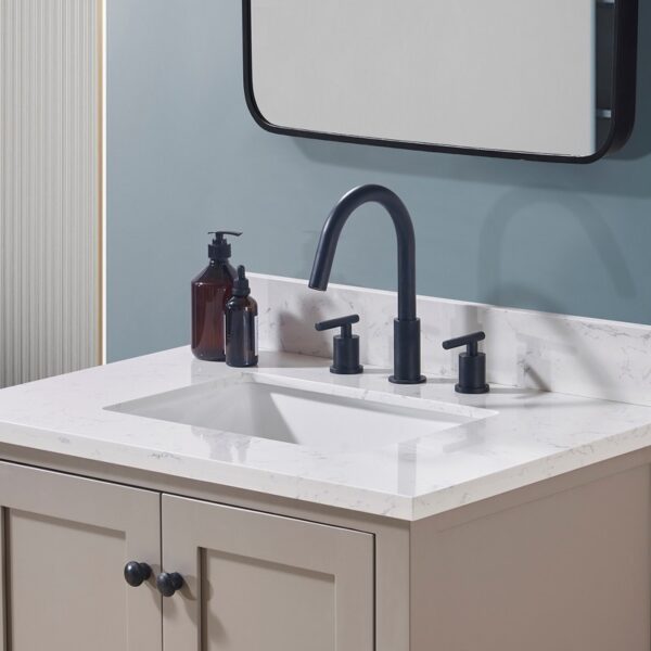 Altair 75031-CTP-AW Oderzo 31 Inch Stone Effects Vanity Top with White Sink - Aosta White