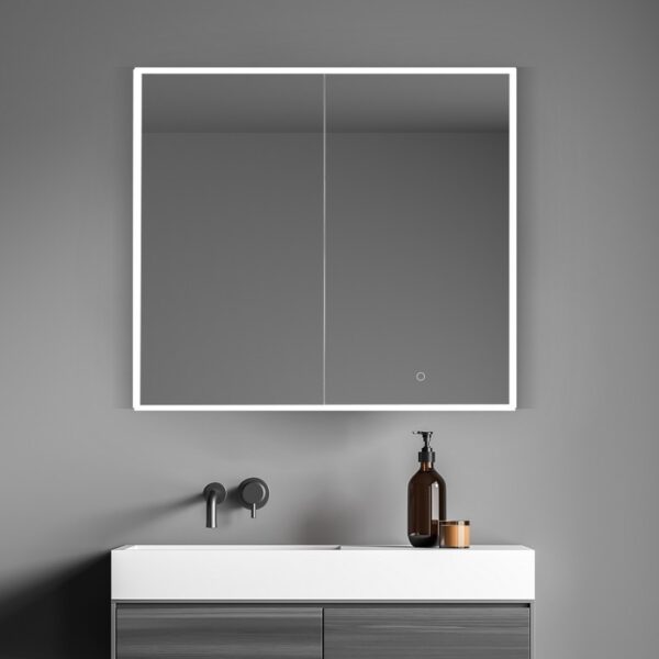 Altair 759036-LED-MC Carsoli 36 Inch Rectangle Frameless Surface-Mount or Recessed LED Lighted Bathroom Medicine Cabinet