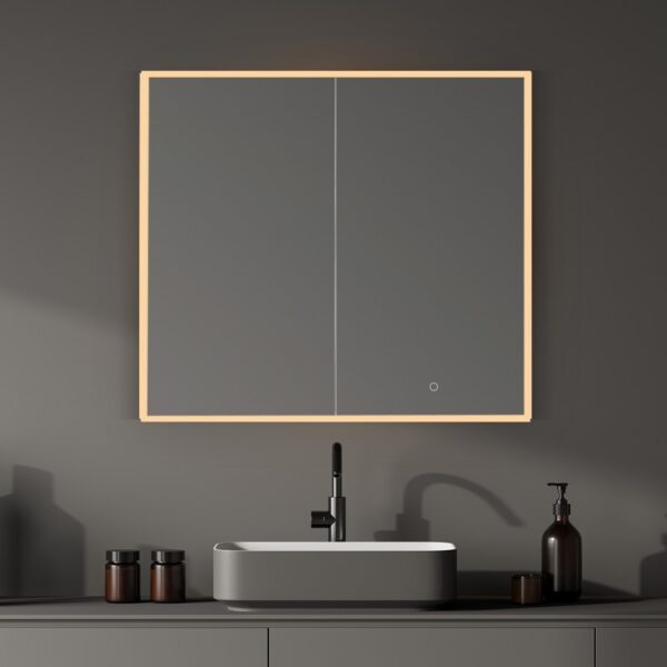 Altair 759036-LED-MC Carsoli 36 Inch Rectangle Frameless Surface-Mount or Recessed LED Lighted Bathroom Medicine Cabinet