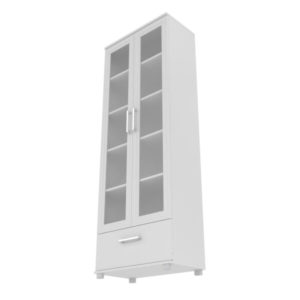 Manhattan Comfort Serra 1.0 5-Shelf Bookcase in White