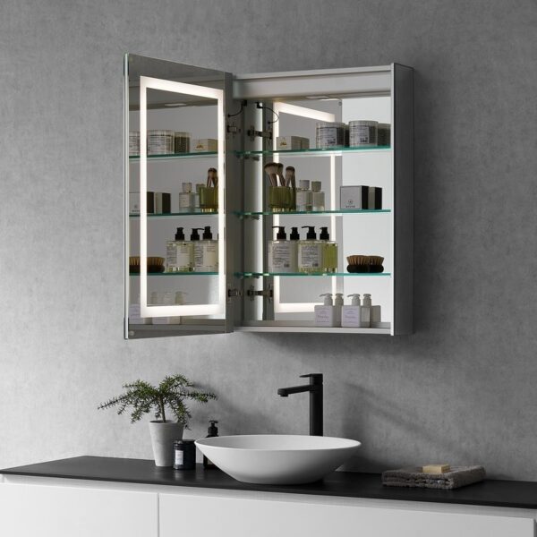 Altair 759048-LED-MC Carsoli 48 Inch Rectangle Frameless Surface-Mount or Recessed LED Lighted Bathroom Medicine Cabinet