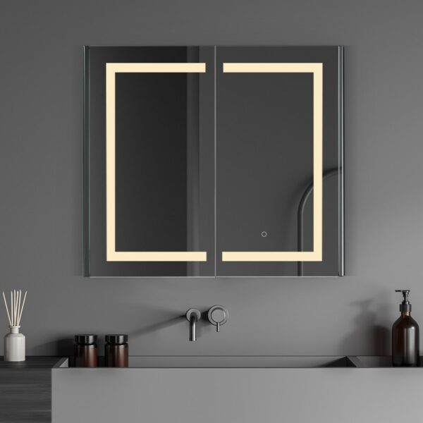 Altair 760036-LED-MC Bojano 36 Inch Rectangle Frameless Surface-Mount or Recessed LED Lighted Bathroom Medicine Cabinet