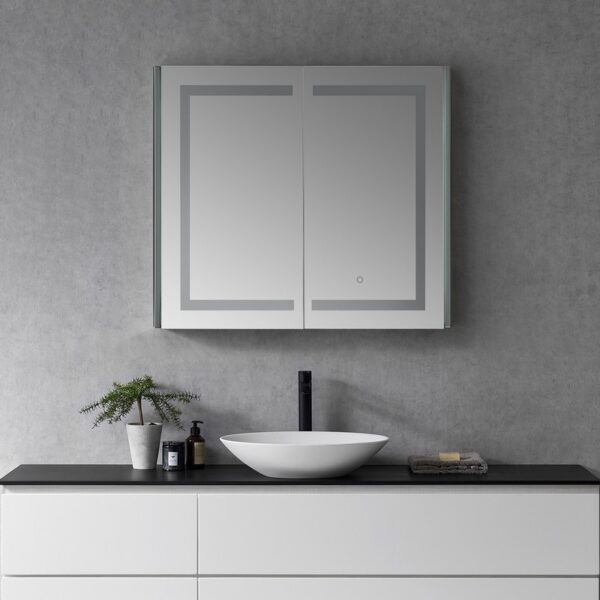 Altair 760036-LED-MC Bojano 36 Inch Rectangle Frameless Surface-Mount or Recessed LED Lighted Bathroom Medicine Cabinet