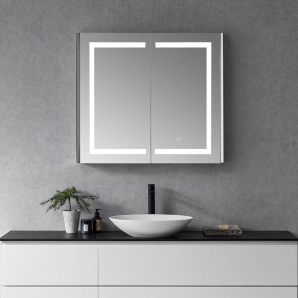 Altair 760036-LED-MC Bojano 36 Inch Rectangle Frameless Surface-Mount or Recessed LED Lighted Bathroom Medicine Cabinet