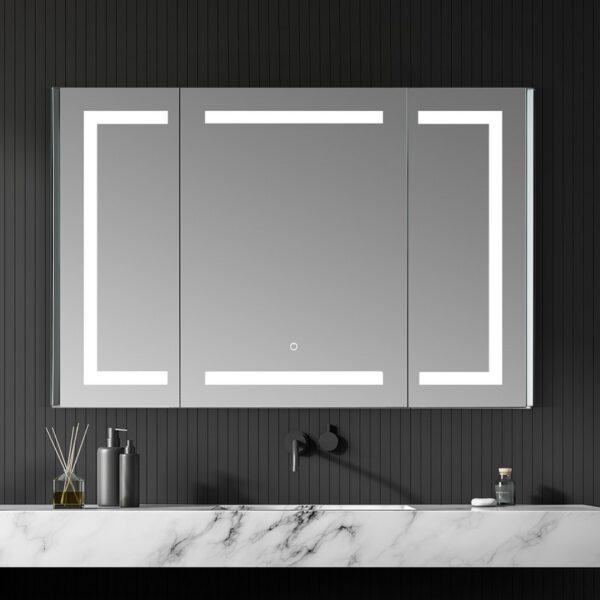 Altair 760048-LED-MC Bojano 48 Inch Rectangle Frameless Surface-Mount or Recessed LED Lighted Bathroom Medicine Cabinet