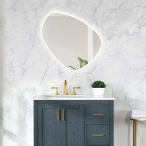 Altair 762032-LED-NF Rasso 31 1/2 Inch Novelty Frameless Modern Bathroom Vanity LED Lighted Wall Mirror