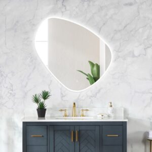 Altair 762039-LED-NF Rasso 39 Inch Novelty Frameless Modern Bathroom Vanity LED Lighted Wall Mirror