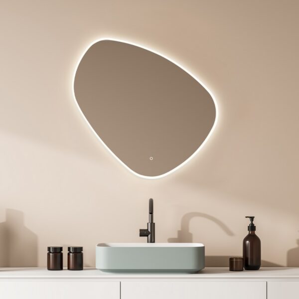 Altair 762039-LED-NF Rasso 39 Inch Novelty Frameless Modern Bathroom Vanity LED Lighted Wall Mirror