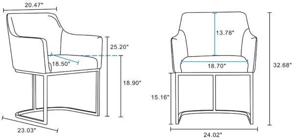 Manhattan Comfort Modern Serena 8 Piece Dining Set Upholstered in Leatherette with Steel Legs in Cream