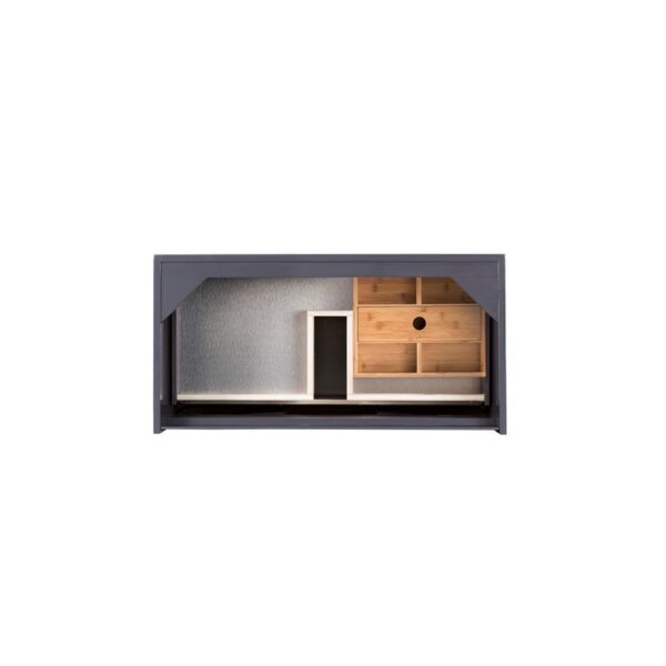 James Martin 801-V35.4-MGG Milan 35.4 Inch Single Vanity Cabinet in Modern Grey Glossy