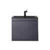 James Martin 801V23.6MGGCHB Milan 23.6 Inch Single Vanity Cabinet in Modern Grey Glossy with Charcoal Black Composite Top